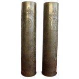 PAIR OF ELABORATELY EMBOSSED AND ENGRAVED BULLETS