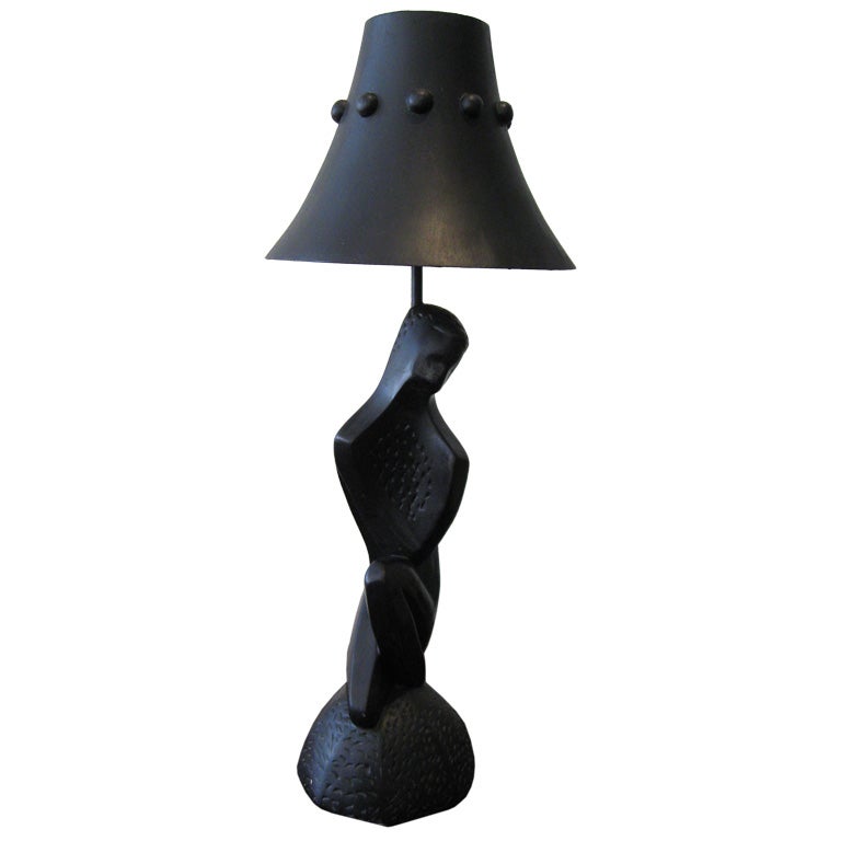 SINGLE TABLE LAMP SCULPTURE AFTER HENRY MOORE at 1stdibs
