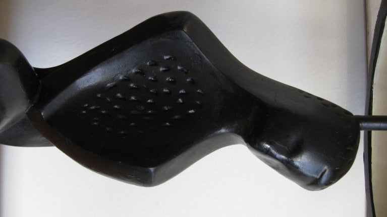 American SINGLE TABLE LAMP SCULPTURE AFTER HENRY MOORE