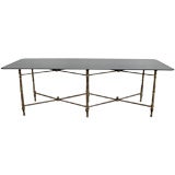 DELICATE BRASS COFFEE TABLE AFTER BAGUES