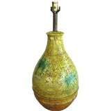 SINGLE GLAZED TERRACOTTA LAMP BY MARCELLO FANTONI