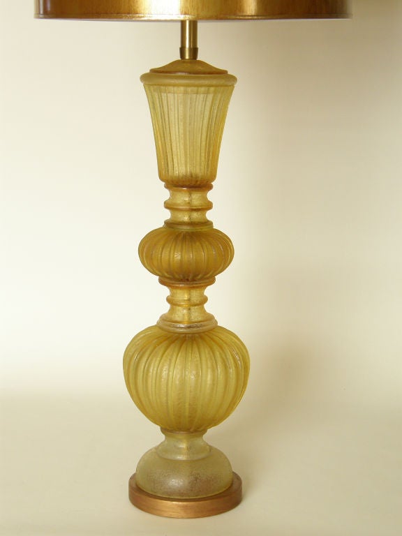 Monumental Italian glass table lamp by Marbro