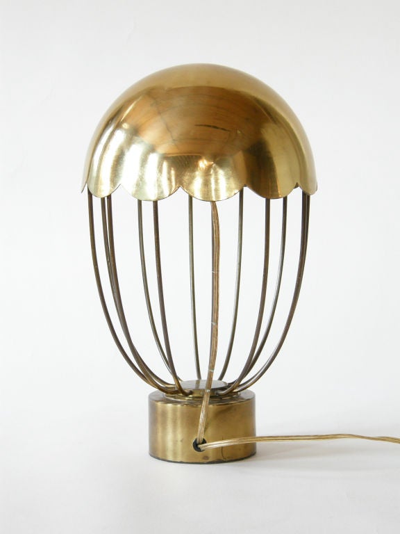 Brass parachute lamp