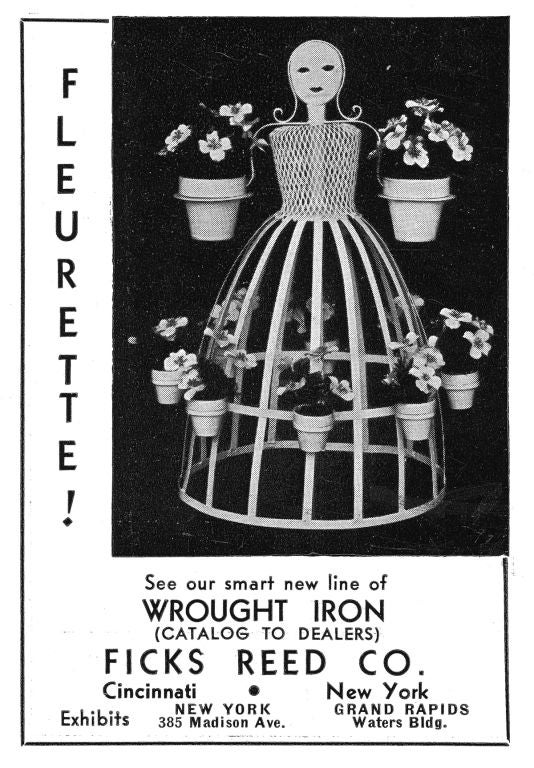 Ficks Reed figural planter