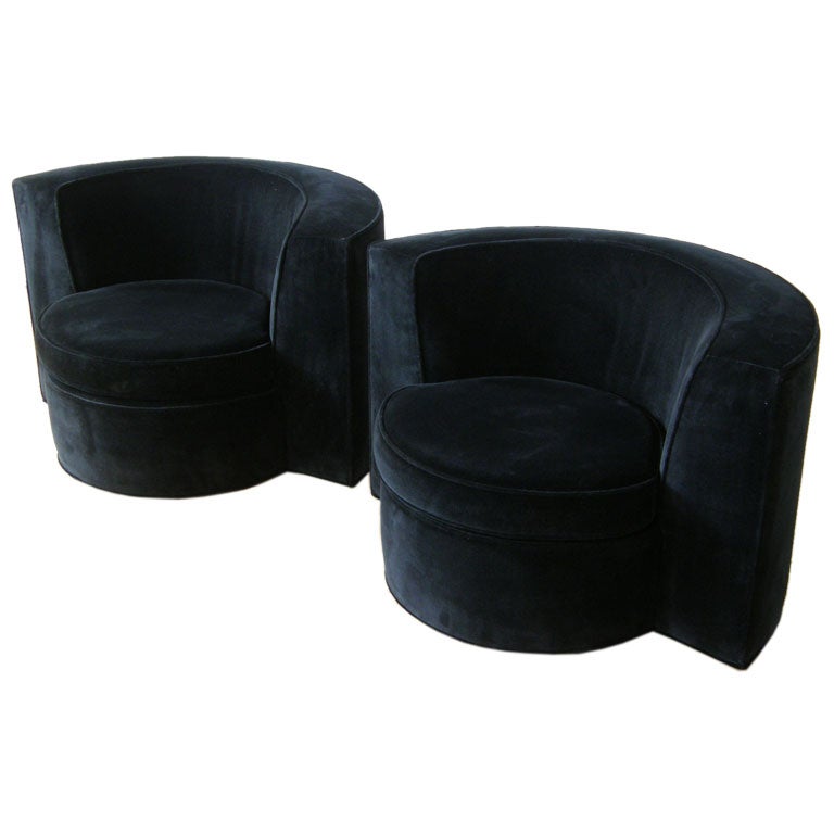 Art Deco style barrel chairs
