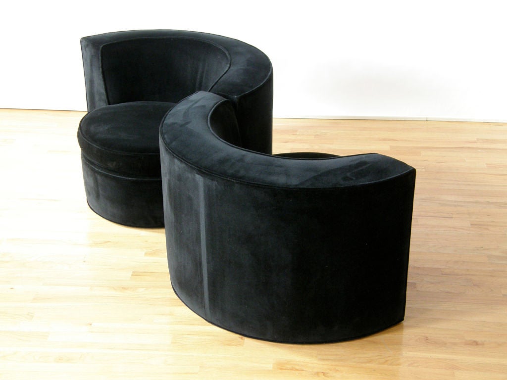 American Art Deco style barrel chairs