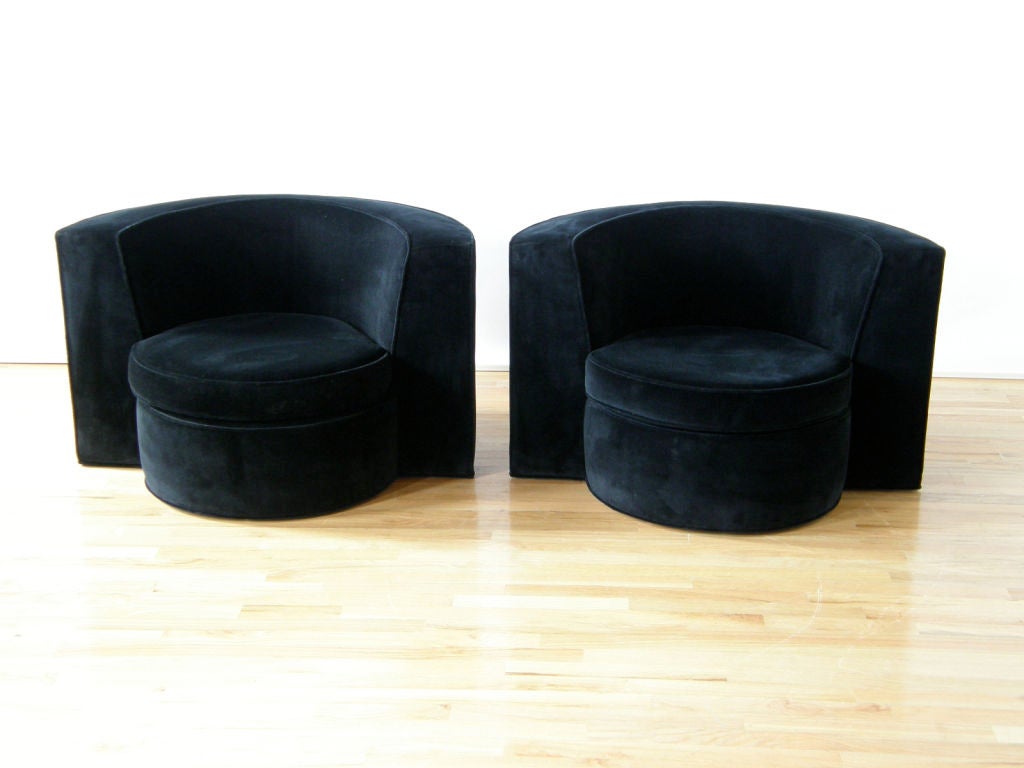 20th Century Art Deco style barrel chairs