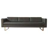Directional leather sofa