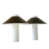 Glass column table lamps