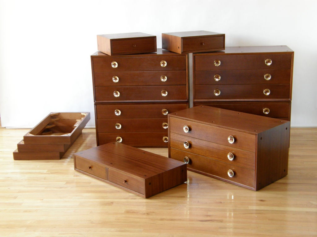 Modular mahogany case pieces 1