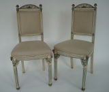 Pair of Carved Swan Motif Italian Side Chairs
