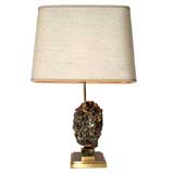 French Table Lamp with Pyrite Specimen