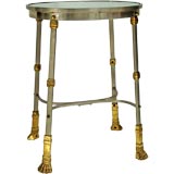 French Side Table with Cast Bronze Claw Feet BY Jansen