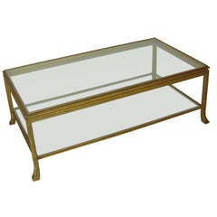 French Gilded Iron Coffee Table by Ramsay