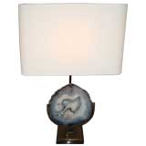 Willy Daro Table Lamp with Beautiful Backlight Agate