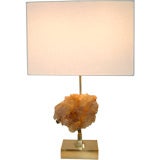 Table Lamp by Willy Daro with Quartz Specimen