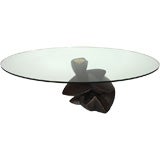 Coffee Table with Sculptural Base by Natache Roche