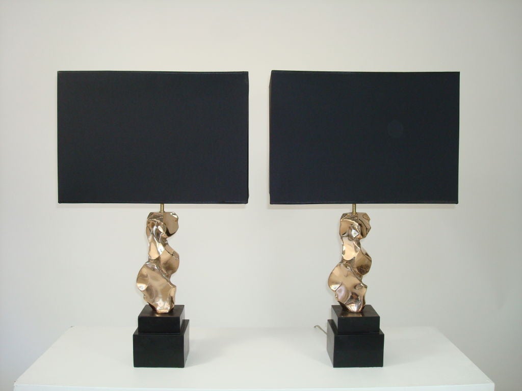 Lamps by Michel Joubert in Bronze