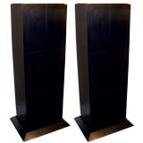 One Pair Ebonized Pedestals Influenced By Marx And Ruhlman.