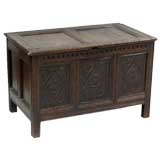 SEVENTEENTH-CENTURY ENGLISH CARVED OAK CHEST