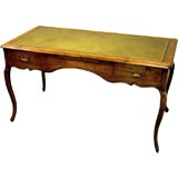 English Handcrafted Writing Table With Leather Top