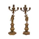 French Dore Bronze Five Arm Candleabra