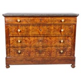Early 19th Century Flame Mahogany Chest.