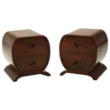 Pair of Low Chests with Two Drawers