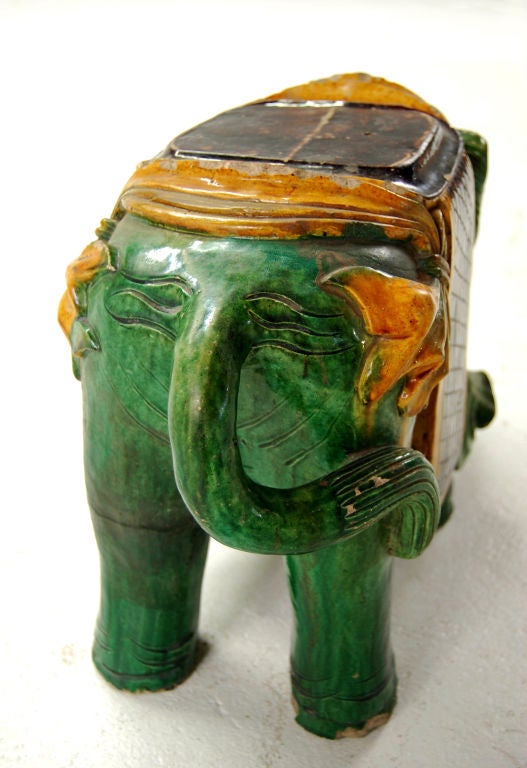 Ceramic Elephant Garden Stool 3