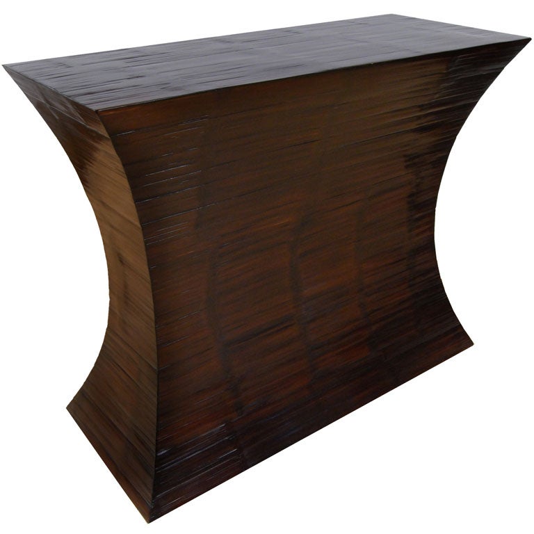 Crushed Bamboo Console Table