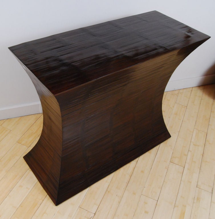 Chinese Crushed Bamboo Console Table