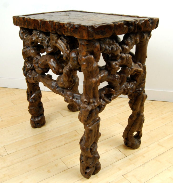Chinese Rootwood Side Table