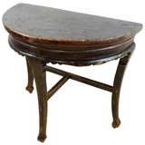 Antique Half-Moon Table