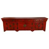 Red Lacquered Chinese Coffer