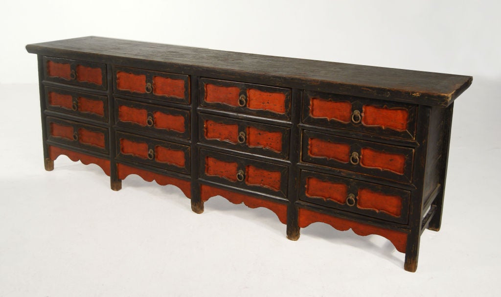Twelve Drawer Chinese Sideboard