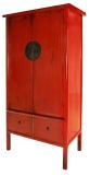 Antique Red Lacquered Cabinet