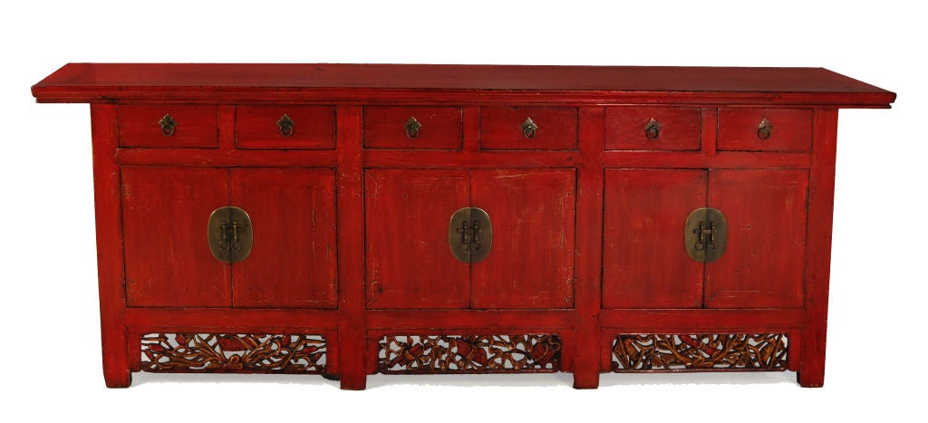 Red Lacquered Sideboard