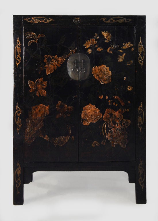 Petite Painted Peony Cabinet