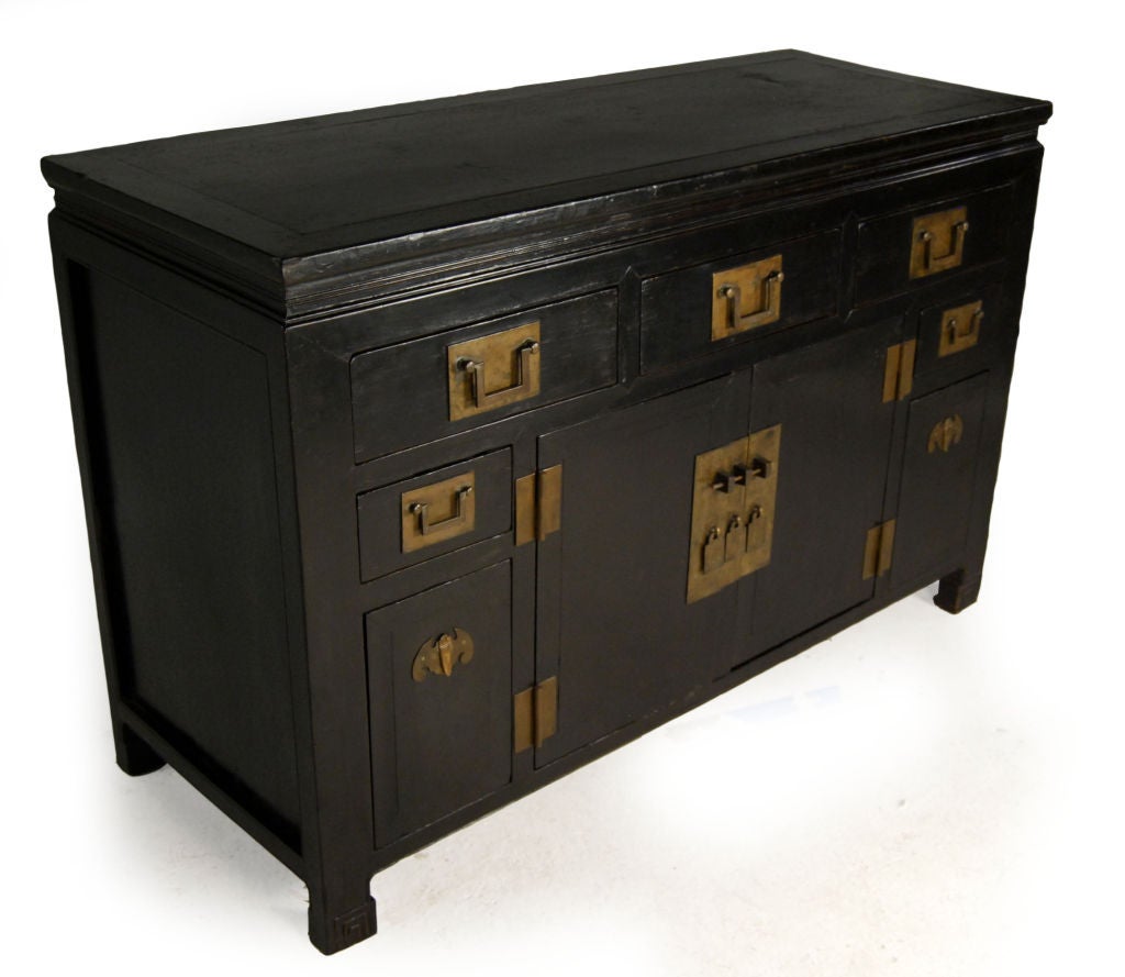 A 19th century Chinese coffer from Northern China's port city of Tianjin, with multiple drawers and brass hardware, with secret compartments.<br />
<br />
Pagoda Red Collection #:  DVA028<br />
<br />
<br />
Keywords:  Coffer, cabinet,