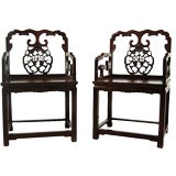 Pair of Chinese Rosewood Chairs