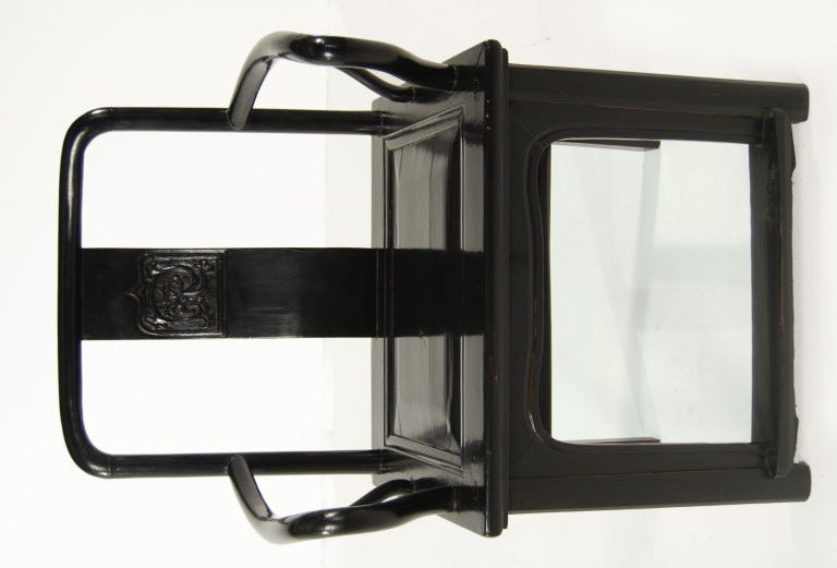 Black Lacquered  Chinese Chair