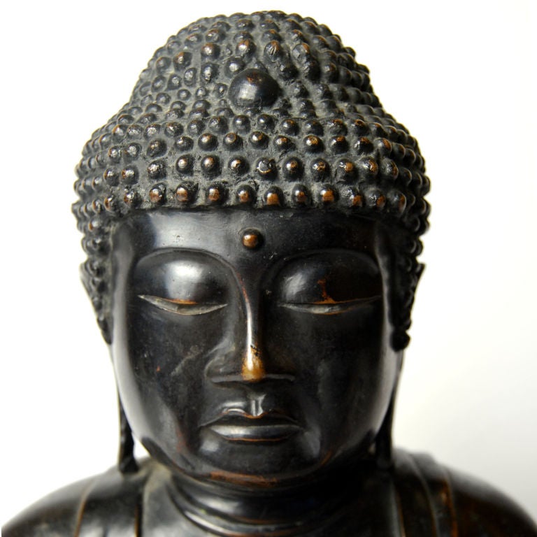 Japanese Bronze Amida in Dhyana Mudra