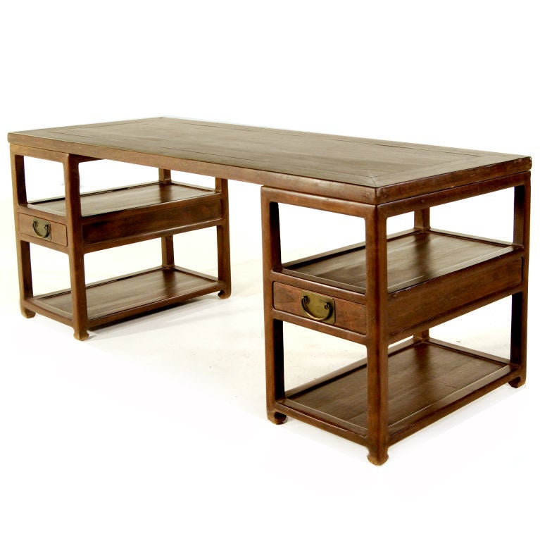 Chinese Pedestal Writing Table