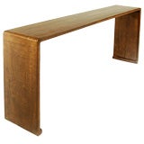 Parchment Covered Console Table