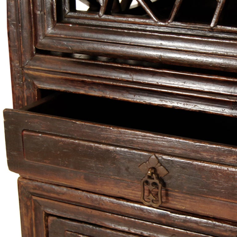 Chinese Cabinet with Lattice Doors 1