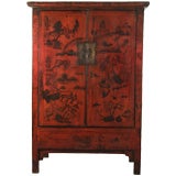 Antique Painted Chinese Cabinet