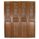 Set of Four Chinese Lattice Doors