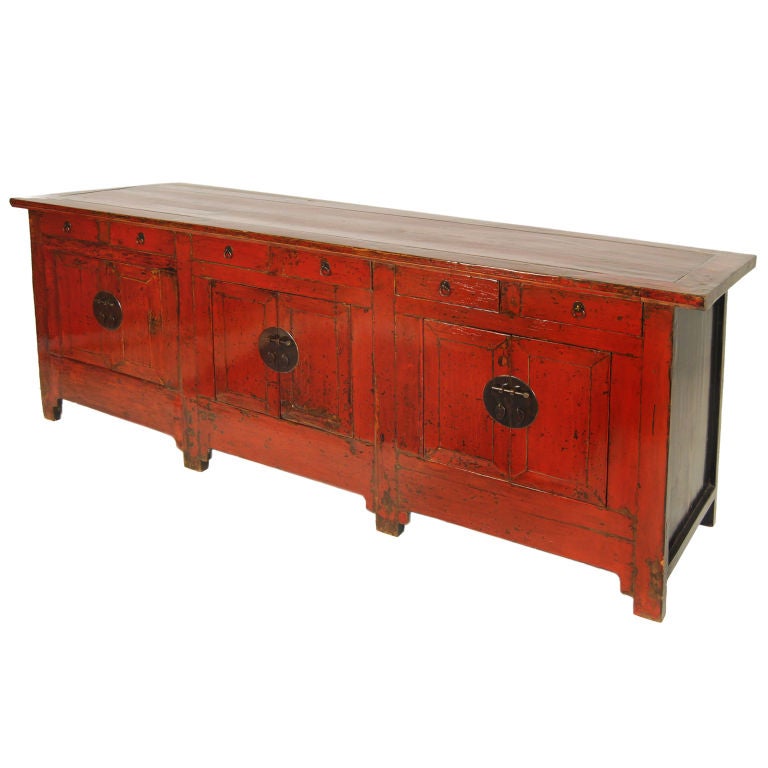 Red Lacquered Sideboard