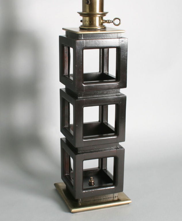 Handsome Pair of Geometric Lamps by Stiffel