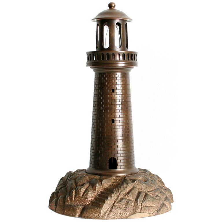 Sculptural Light House Lamp For Sale